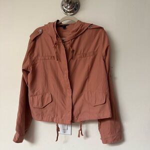 Forever 21 Women's Hooded Utility Jacket - Rust